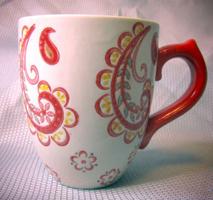 Paisley Floral Handcrafted Mugs